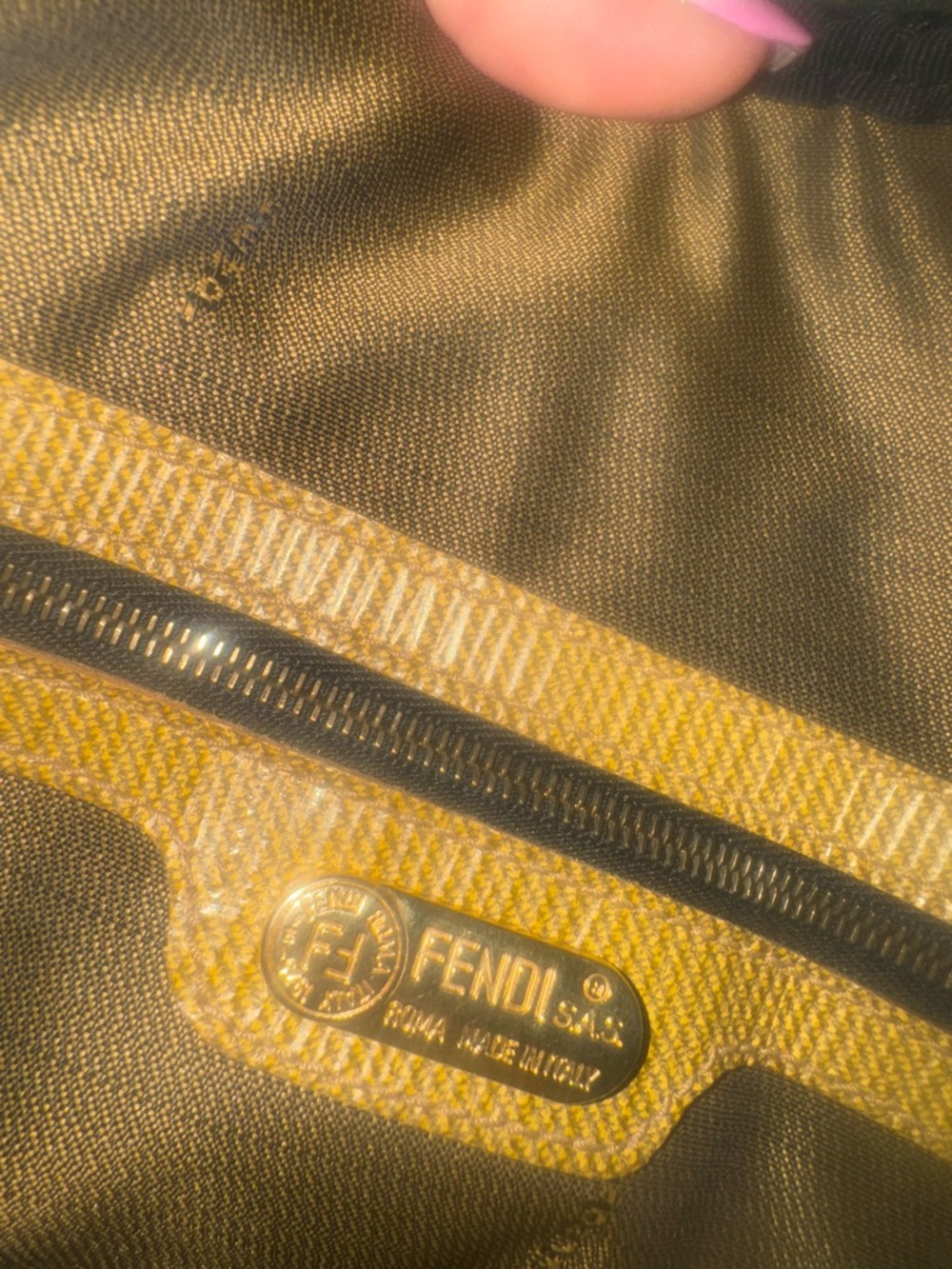 Fendi (RARE) Zebra Print Brown Shoulder Bag - Picture 10 of 13